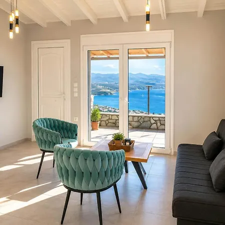 Nireos Coast Evia - Panoramic Seaview Gem 아파트 *