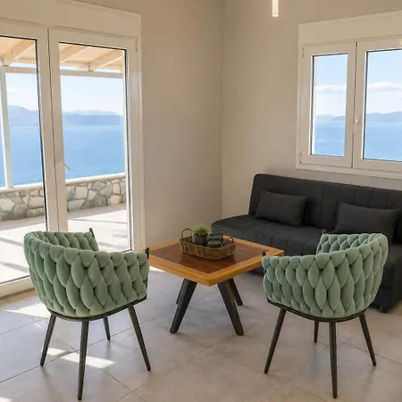아파트 Nireos Coast Evia - Panoramic Seaview Gem Vatheia
